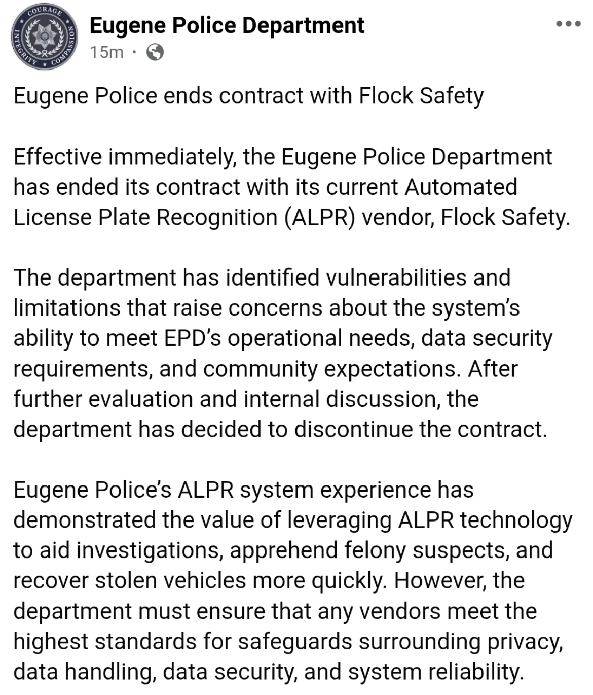 EPD statement on discontinuing Flock
